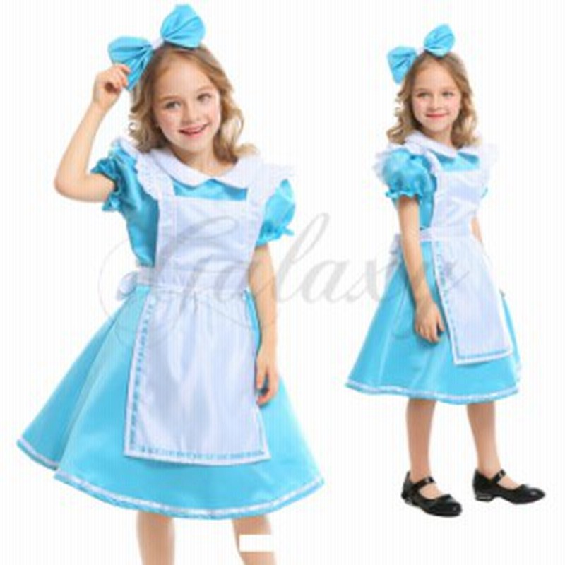 ハロウィン 不思議の国のアリス メイド服 カフェー 童話 ワンピース キッズ 子供用 Xs L コスプレ衣装 Ps3631 通販 Lineポイント最大1 0 Get Lineショッピング