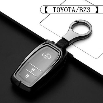 適用bZ3鑰匙套2023新款一汽豐田BZ3長續航汽車遙控包扣金屬保護殼