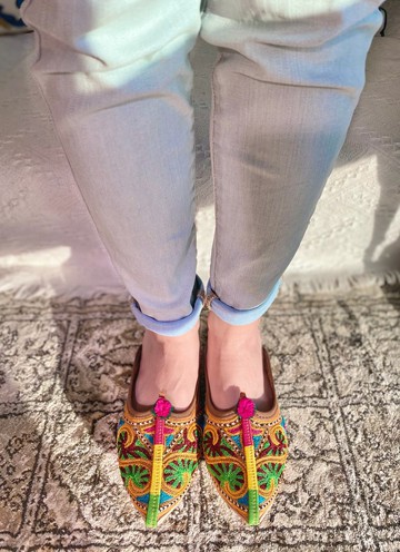 印度手工-工匠繡花(花叢)