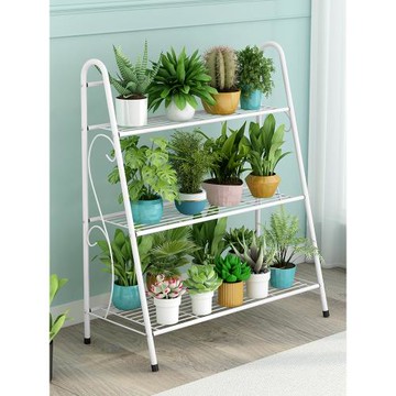 花架置物架陽臺鐵藝多肉花架子客廳落地式室內植物擺放綠蘿花盆架