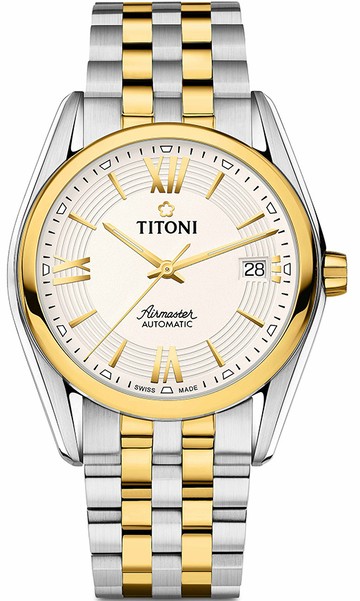 TITONI 梅花錶 AIRMASTER 空中霸王 系列 機械男腕錶(83909SY-342)-38mm-白面鋼帶【刷卡回饋 分期0利率】【APP下單點數13倍送】