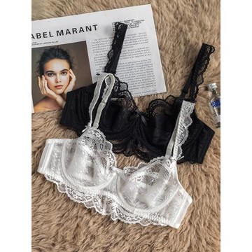 趣安芬文胸性感歐美蕾絲純欲透氣軟鋼圈雙排扣誘惑內衣女夏季薄