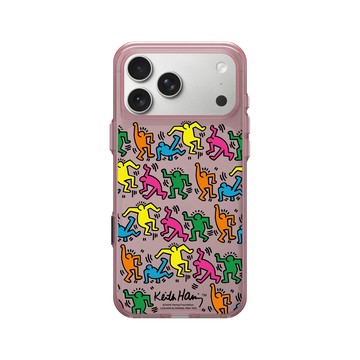 iPhone 17 Pro Max Clear (相機按鈕) 晶醺玫 - Keith Haring - 跳舞的人