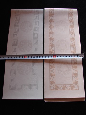 書房聯粉彩套色宣紙小對聯七言  仿古色明清門聯 文房四寶朱液