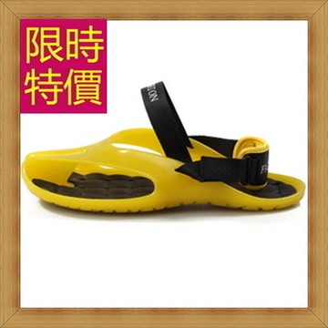 現貨+預購 洞洞鞋休閒鞋-夏季透明時尚防水男涼鞋57e11【獨家進口】【米蘭精品】