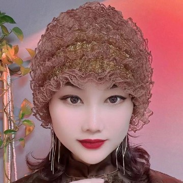 桃園出貨✨新款美人紗彈力蕾絲包頭帽遮白髮收碎髮層層帽時尚款家居透氣小帽