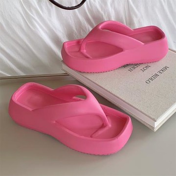 細細條 時尚增高厚底人字拖夏季外穿防滑踩屎感網紅夾腳涼拖鞋女