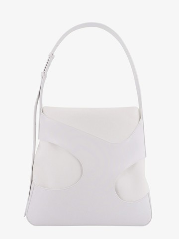Shoulder bag in leather and canvas with cut-out details - FERRAGAMO - gender_Man