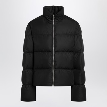 Black zip-up down jacket
