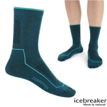 【Icebreaker】女款 美麗諾羊毛 Cool-Lite 半筒薄毛圈健行襪.運動休閒襪.中長襪/2入) IB104662-765 海藻綠