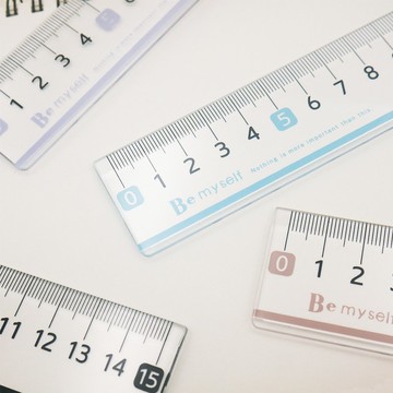 Be Myself - 方格尺(15cm)。JR-77。測量繪圖