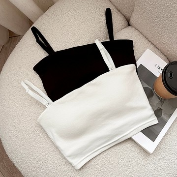 【HARPER】品牌自訂防滑可拆短版bra top | 現貨 平口 內搭 小可愛 bra top【UWF16615J】