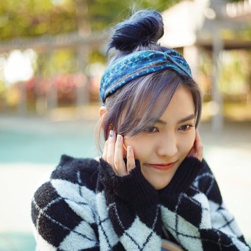 手工髮帶 / 禮物 / 中世紀風格圖騰 / 隨性紋理 / 秘魅藍洋