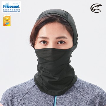 ADISI NICE COOL吸濕涼爽透氣抗UV防曬面罩 AS21026【黑色】(UPF50+、涼感、防曬)