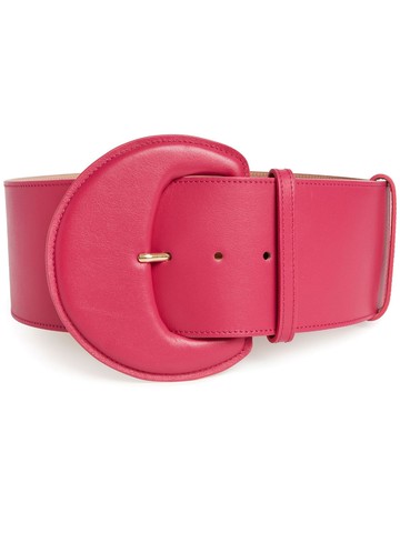 Carolina Herrera - Demi Lune leather belt - women - Leather - M - Pink