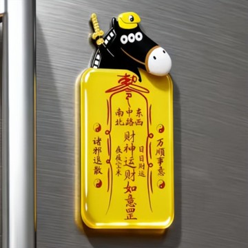 🚀隔日出🔥2026那年馬年馬上有錢亞克力磁吸冰箱創意裝飾節日禮物
