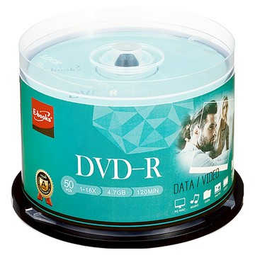 E-books 16X DVD-R 可錄式空白光碟片 50片  4.7GB 120分鐘  E-MDA048  1盒