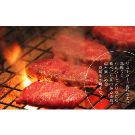 ふるさと納税 宮崎牛 霜降りと赤身焼肉セット 900g  宮崎県川南町