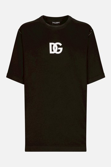 DOLCE & GABBANA DG logo printed cotton t-shirt Man