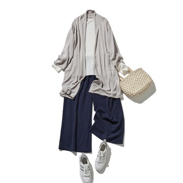 立體剪裁顯瘦！ 棉麻防曬空調長版開襟衫 灰色 250601-1