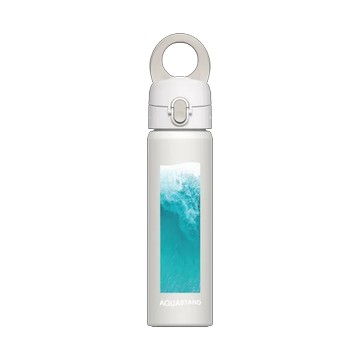 磁吸水壺 AquaStand 不鏽鋼 700cc - 附吸管 白 - Ocean Collection: Let's Sea 海洋系列：一路向海 - 浪來了