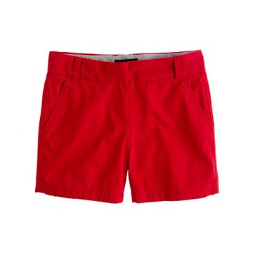 美國百分百【全新真品 】J.Crew 短褲 褲子 JC 休閒 Chino 經典 百慕達 5" 純棉 紅色 0 2 4號 F144