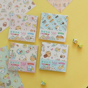 胖胖星球 - 10cm雙面色紙90入