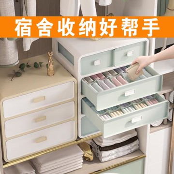 宿舍內衣收納盒內褲襪子分格抽屜式三合一多功能大容量文胸整理箱