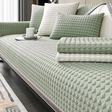 半島良品 四季通用沙發墊 菱冰豆  雪綠色  70 x 70cm