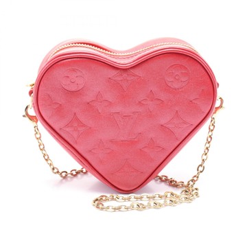 LOUIS VUITTON LV 路易威登 紅色 原花 皮革 Heart on Chain 肩背包 M80837 【二手名牌BRAND OFF】
