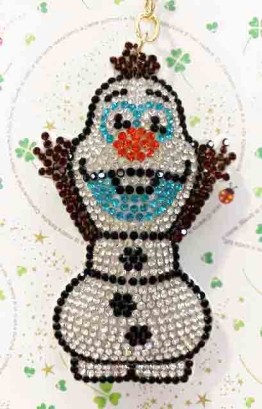 【震撼精品百貨】冰雪奇緣_Frozen~迪士尼公主系列亮片鑰匙圈/吊飾-冰雪舉手#27776
