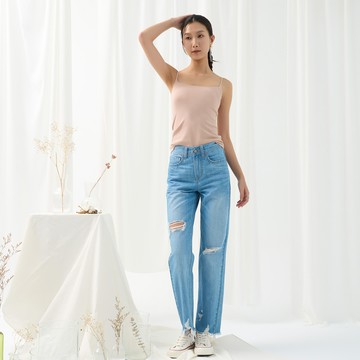 柔情包裹!完美曲線長版細肩美胸Bra T(粉紅)-女