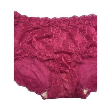 中腰蕾絲提花內褲女提臀包臀透氣純棉檔甜美性感大碼三角褲頭底褲