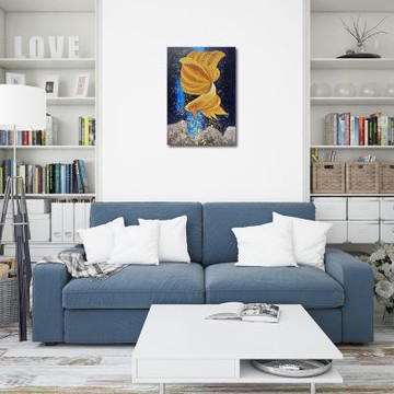 御畫房 當代國家級展覽畫家 抽象系列手繪油畫70×100cm(DB-116)