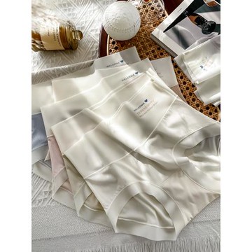 高腰內褲女純棉抗菌襠夏季薄款少女透氣裸感冰絲無痕女士三角短褲