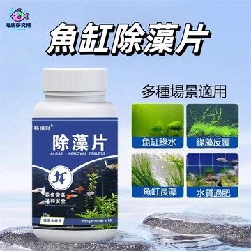 ⭐️現貨魚缸除藻片 去苔劑 青苔淨滅藻 強效淨水片 水族箱 水質淨化片 綠水 褐藻 清除魚池黑毛 快速除藻 防傷魚蝦