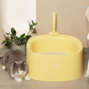 Meoof開放式貓砂盆防濺大空間簡約敞開式貓廁所寵物用品拾便器