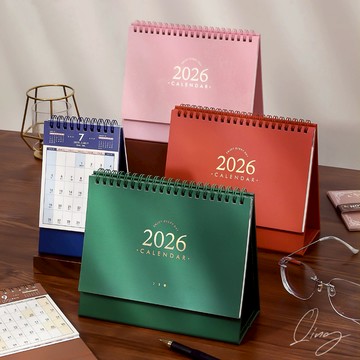 Qing晴☀隔日到貨☀2026 桌曆 燙金桌曆 跨年桌曆 行事曆 桌曆 檯曆 桌面備忘錄 桌面記事本 日曆 月曆 備忘錄