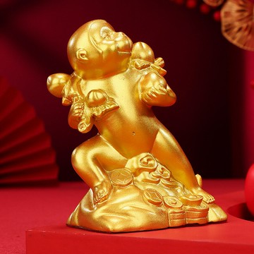 ??可開發票??免運 銅欣祥 黃銅生肖猴擺件 家居辦公室桌面小猴子工藝品擺設吉祥物