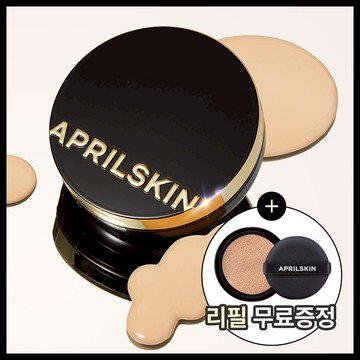 APRILSKIN Magic Snow Cushoin Black 3.0 Set (Original Product + Refill) (4 Shades)