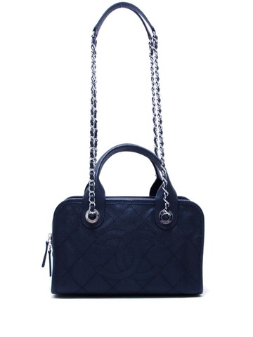 CHANEL Pre-Owned - 2015 Deauville bowling bag - women - Caviar Leather - One Size - Black