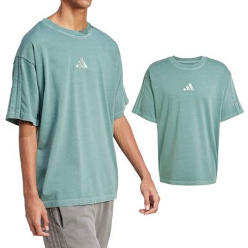 Adidas M A SZN W T 男款 綠色 棉質 水洗 運動 休閒 短袖 JN0610