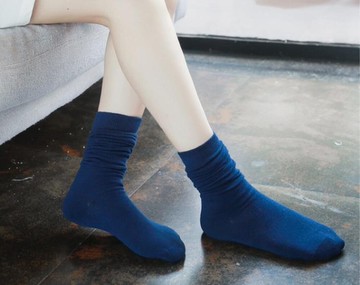 長筒襪  長襪子女士中筒堆堆純棉祙高筒厚學院風長筒天   瑪麗蘇