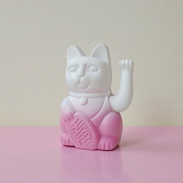 提升個人魅力【LA BOITE 樂盒】《全球限量｜好運光環系列》Double Lucky! 雙色漸變自動招手招財貓 魅力漸變 (白色→粉色) 新年禮物 開運小物 限量珍藏 居家擺飾 好運累積 能量守護