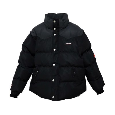 グライミー GRIMEY SIGHTING IN VOSTOK PUFFY JACKET リバーシブル パフジャケット 中綿 ベスト リフレクター  反射 総柄 ロゴ ブラック | LINEブランドカタログ