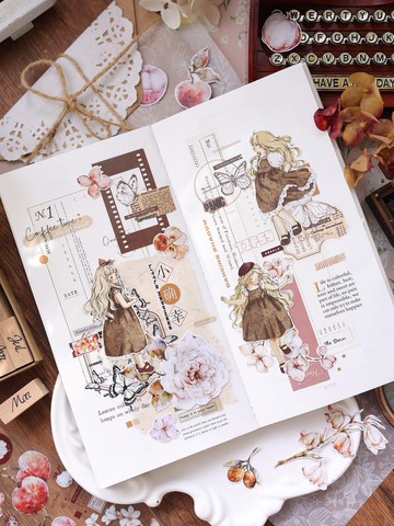 童話之森  復古可愛人物 PET 和紙膠帶