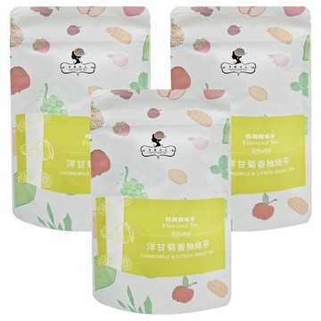 午茶夫人 洋甘菊香柚綠茶 0卡 日本頂級PET茶包  2g  8包  3袋