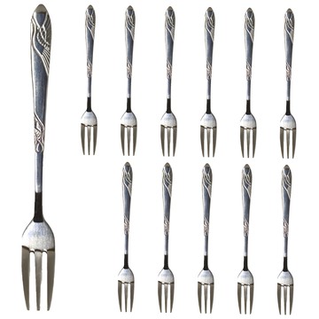 OSAMA 王樣 鳳凰小叉 12支  高級不鏽鋼  Silver