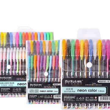 閃光螢光筆12/24/36色 亮晶晶 彩色筆 螢光筆 水粉筆 塗鴉筆 彩繪筆 多色色筆 卡通塗鴉筆 彩色筆【B752】