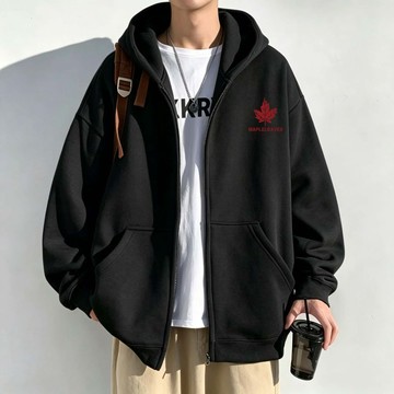 免運 印花外套男 oversize 衛衣 男生外套 長袖 薄外套 拉鏈外套 男女可穿冬季外套 oversize 0153